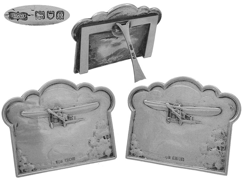 Pair of Biplane Menu Holders 1909